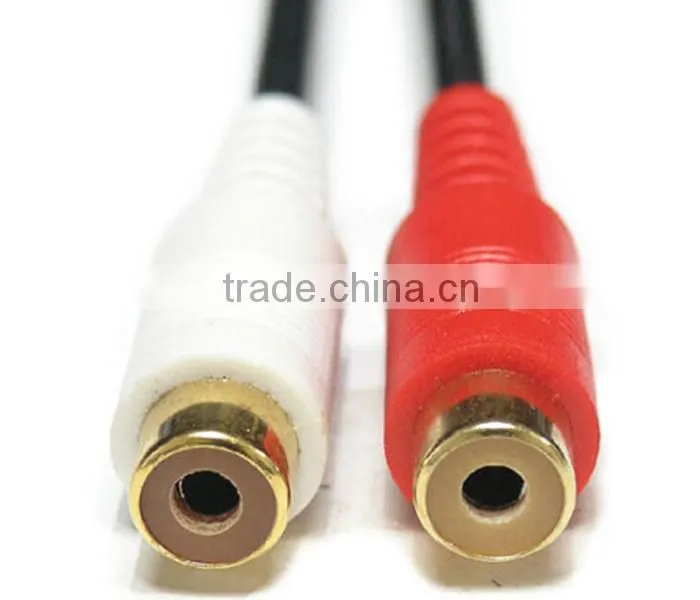 Stereo 3.5 male to 2 RCA female Y Adapter cord Converter jack Audio cable