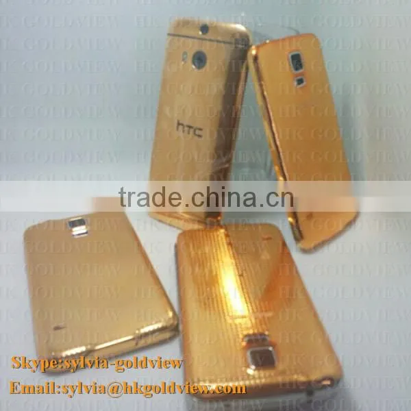 Gold Housing for HTC M8,for HTC One M8 back cover with high quality,Housing for HTC M8 phone ,for HTC One M8 32gb back cover