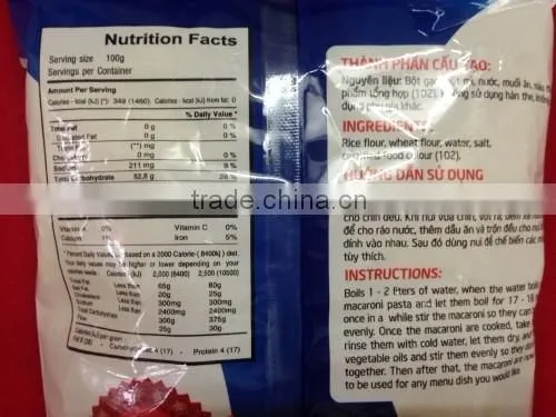 Vietnam rice macaroni with best price