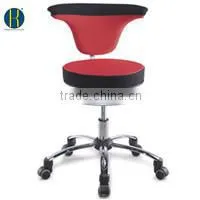 HY1033 Red & Black Fabric Low Price Hospital Chair with Backrest