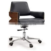 HY3012 Reasonable Pricy Walnut Wood Swan Restaurant Chair with Tube Frame