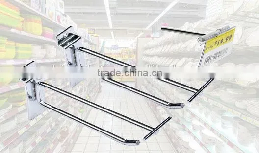 Wholesale mdf slot wall board hanging hook with price tag, price holder