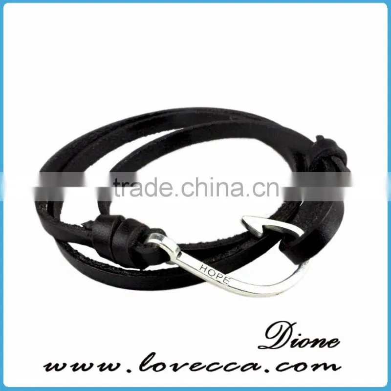 New Fashion Handmade Leather Double Hook Multilayer Factory Price Wholesales Bracelet