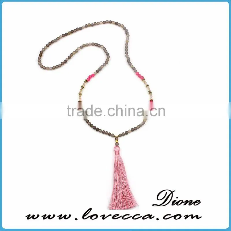 Natural colorful Beads Tassel Bohemia Style Bohemian Necklace