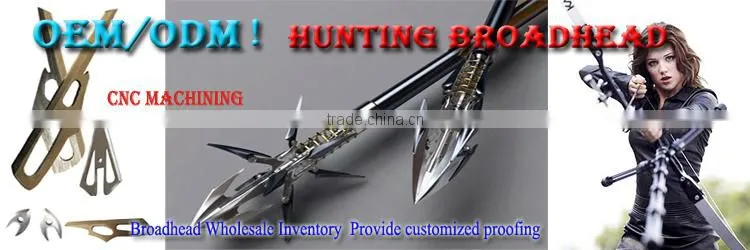 Custom 125 Grain Steel Archery Hunting Broadhead for compound bow hunting