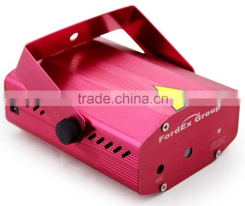Sidiou Group Mini Red and Green Laser Stage Lighting Moving Party Stage Light Projector Stage Lighting for Club Party (Red)