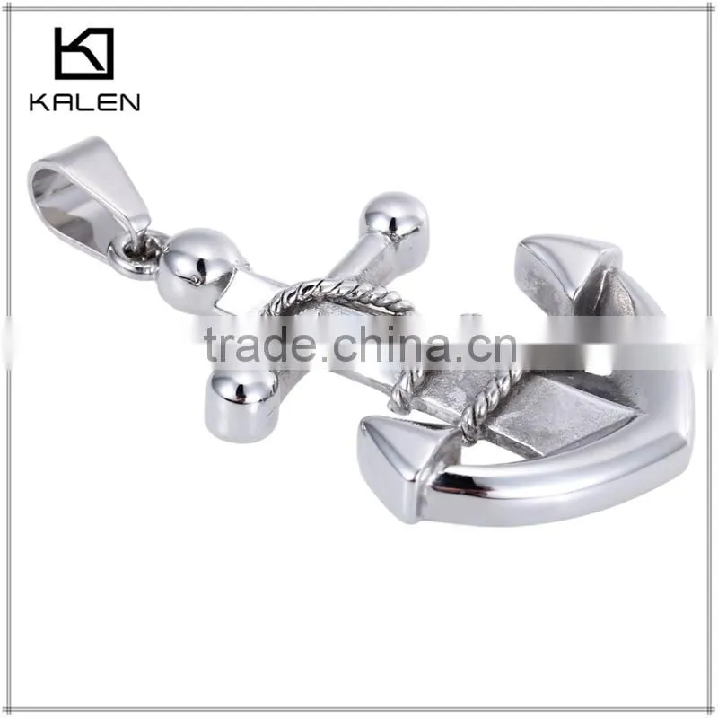 Top sale 2015 popular anchor design custom stainless steel pendant