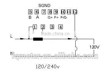 EM427 CT 120/240V 1.5(6)A ct operated two phase smart bi-directional modbus electric energy meter