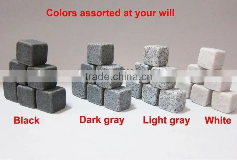 9PCS/Set Chilling Rocks Set Ice Cubes Wine Bourbon Scotch Soapstone Whiskey Stones