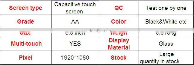 100% Warranty touch screen replacement for Sony Z1 L39h