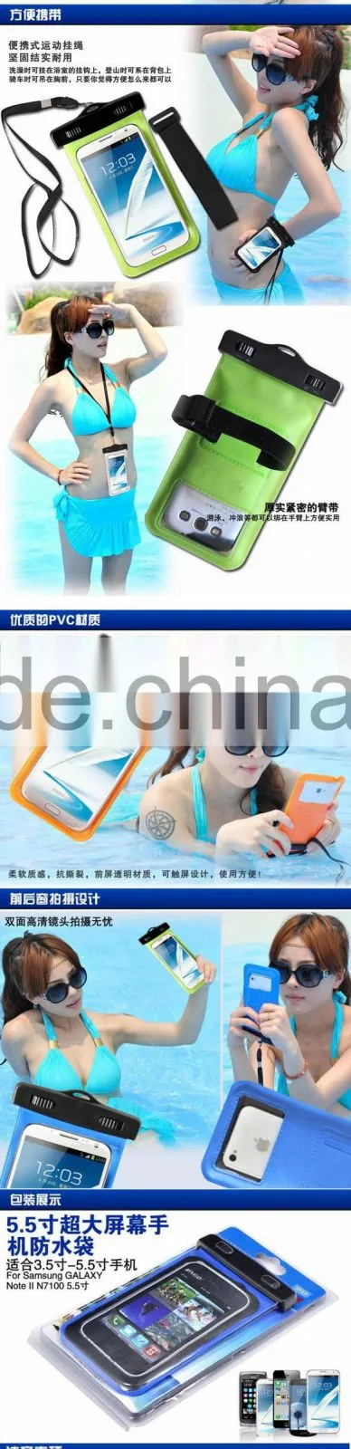 Universal Water Proof PVC Phone Waterproof Pouch Dry Bag(DYB16-003)