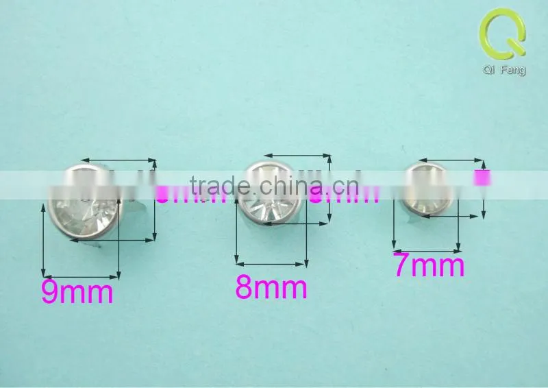 8mm crystal rivet, diamond cap snap button, crystal press snap button