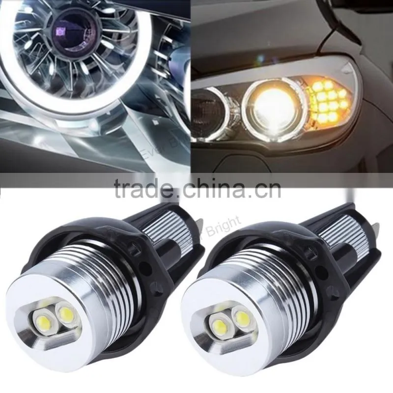Hot selling product 2Pcs Angel Eyes headlights Car Auto Bridgelux chips LED Light For B-MW angel eyes E90 Sedan angel eyes