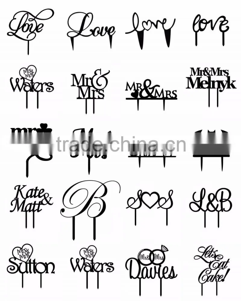 18 Eighteen Number Monogram Acrylic Cake Topper, Anniversary Birthday Party Cake Topper