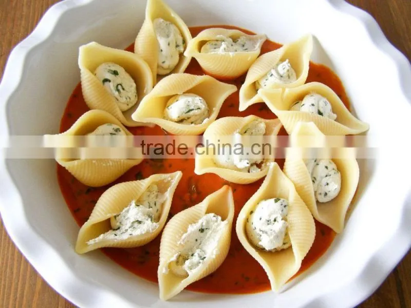 Mediterranean Shell Pasta, Durum Wheat Semolina Shells, shells with Halal certification. Hot Sell Shell Pasta 500g bag.