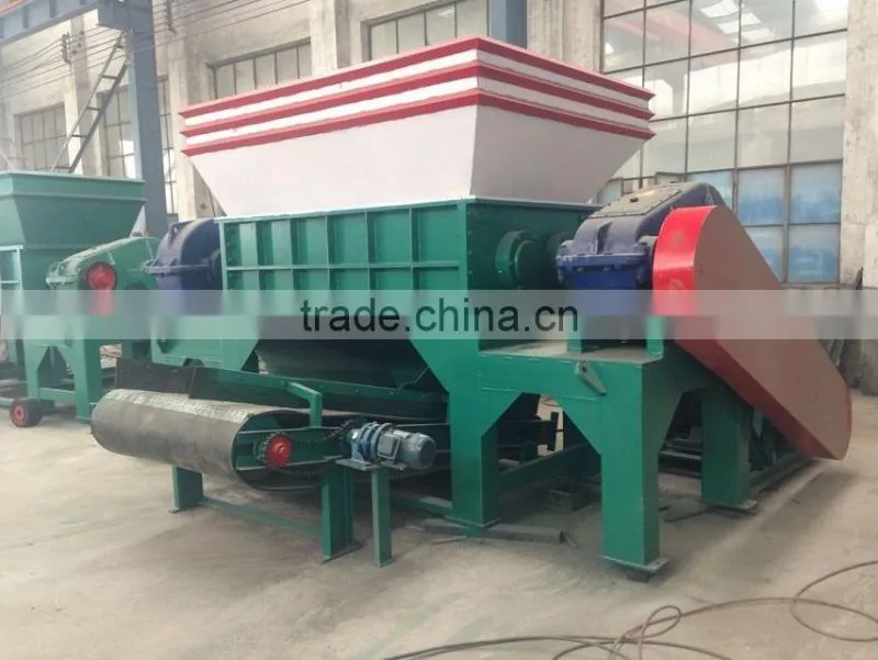 Multifunctional twin shaft wood shredder