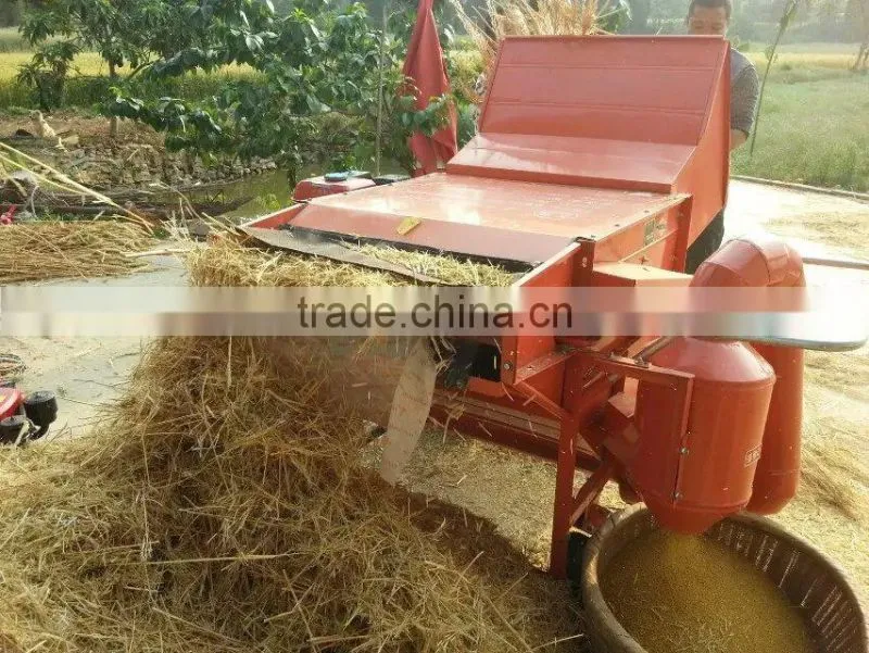 Gasoline engine portable rape thresher