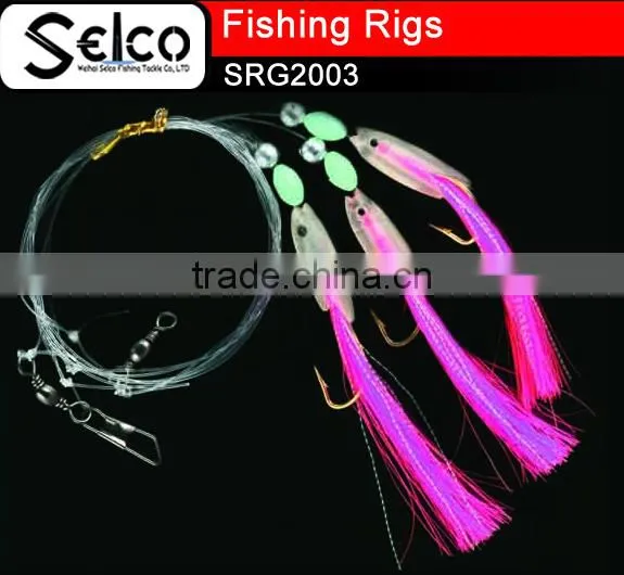 salt water fishing,mixed yarn bait cathing rigs