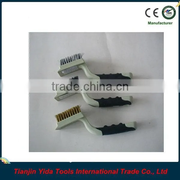 3PCS Two-color Handle Steel Wire Brush