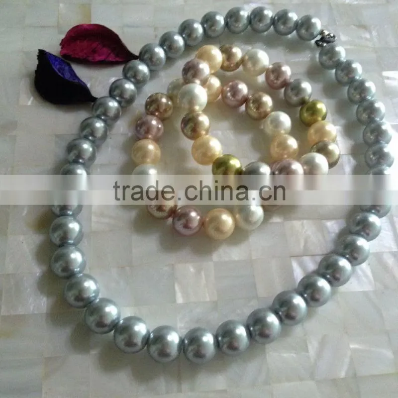 loose round Imitation pearl multicolor for bacelet pendant necklace