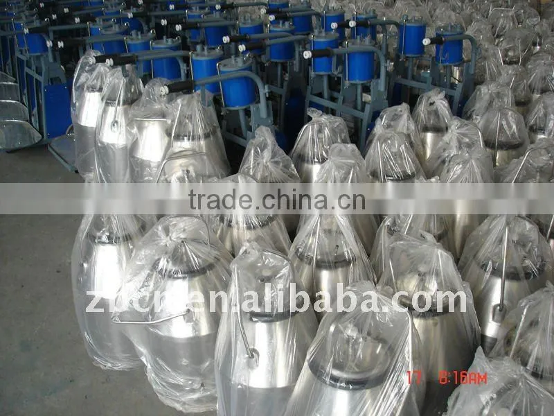double barrels vacuum pump type milking machine