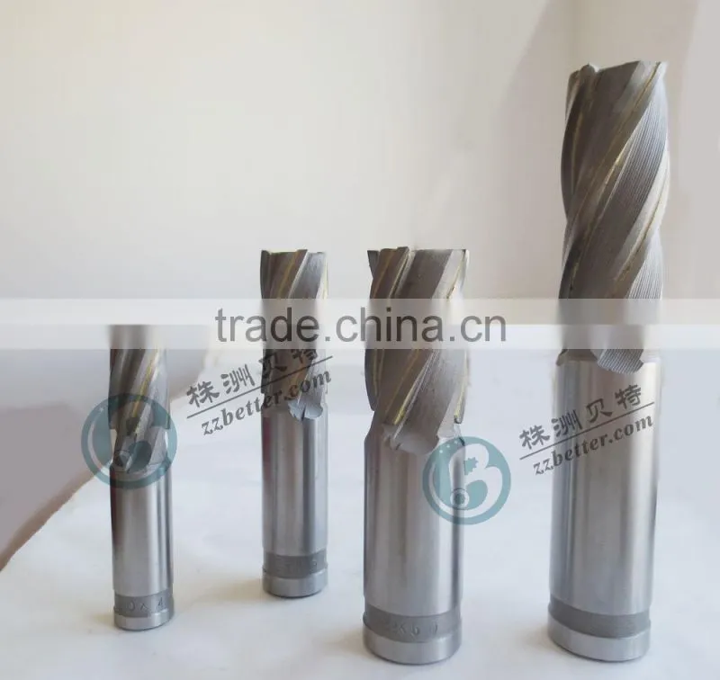 Good performance 4 flute flattened brazed end mill