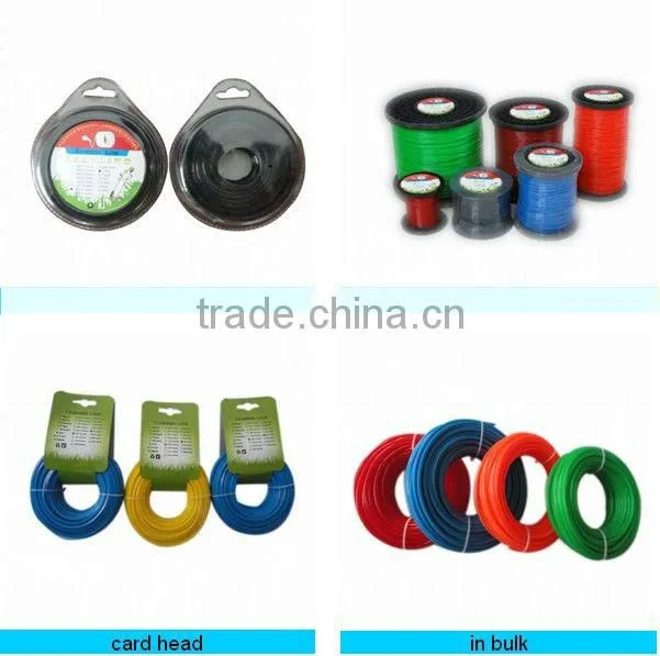 2.4mm*87m orange color grass trimmer line in garden tools