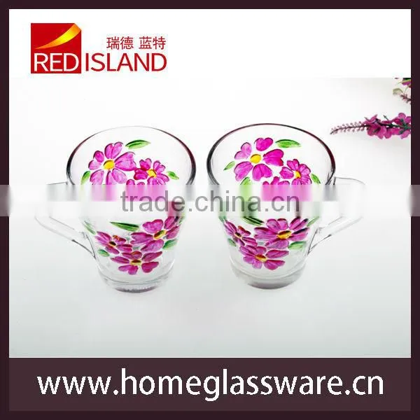 glass works supply hand painted glass cup beer glass beer mug
