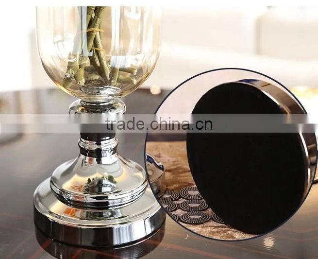 New design european style home wedding decor transparent glass vase