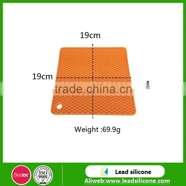 Custom Heat Resistant Honeycomb Shape Silicone Table Mat