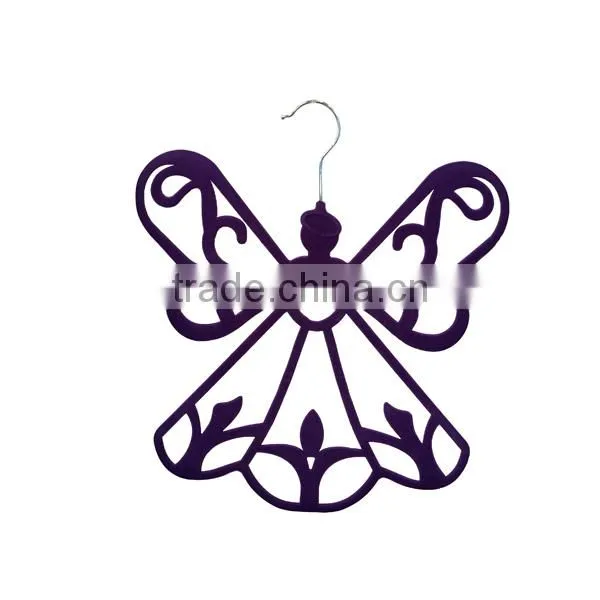 Fancy purple velvet hangers wholesale