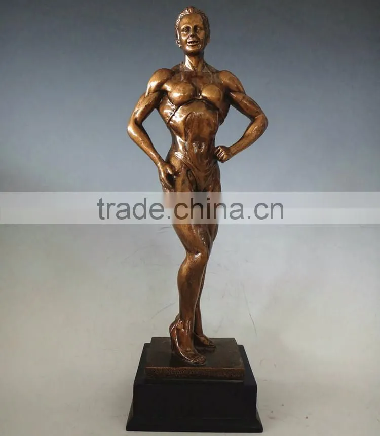 Custom antique bronze bodybuilding championship trophies
