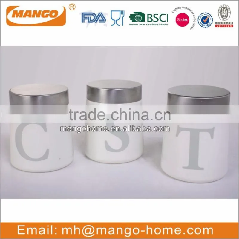Popular metal sugar airtight storage kitchen canister