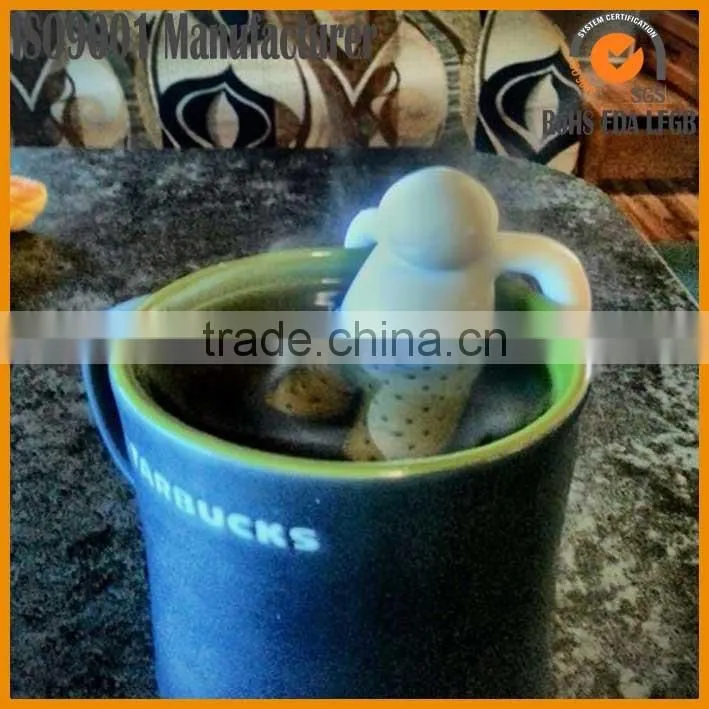 top quality Loose Tea Leaf Strainer Herbal Spice Filter Diffuser tea steeper silicone tea bag squirrel silicone tea infuser