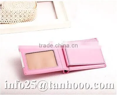Sexy pink leather wallet/women wallet money clip/women purse