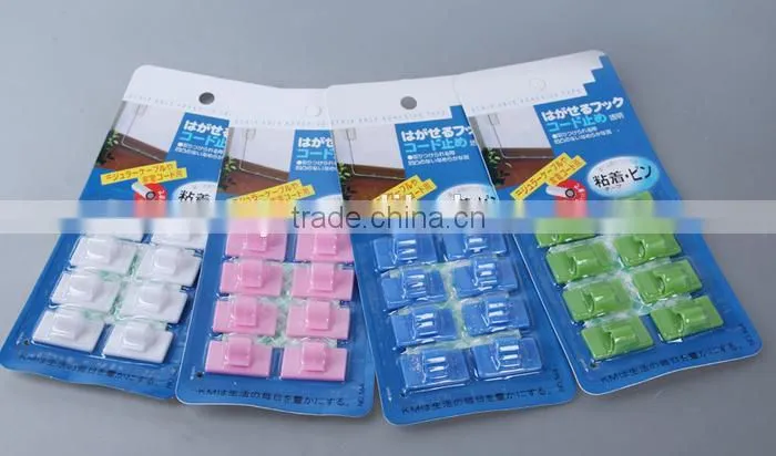 electric wire cable clips/holder with Strong double-sided adhesive sponge