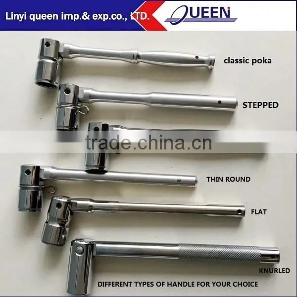 CRV head carbon steel handle flexible swing over scaffold wrench