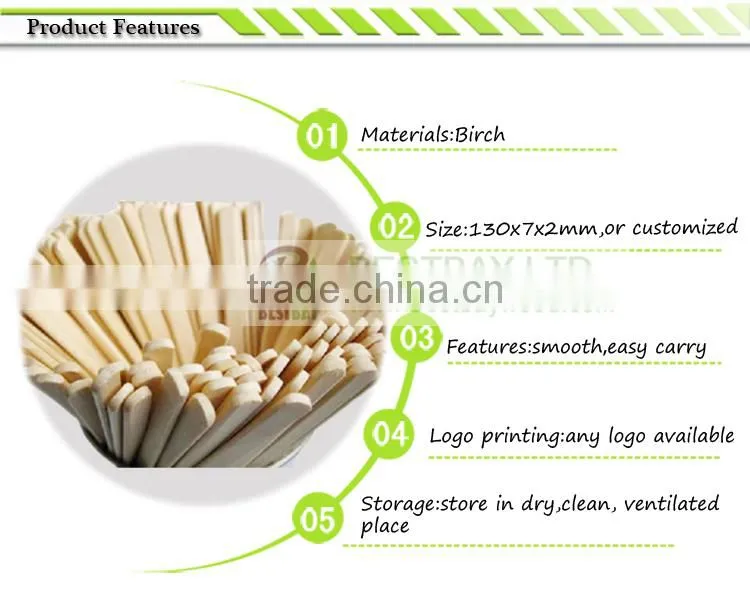 Cheap disposable wood coffee stirrer