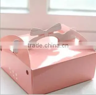 Portable bow 6 inch small folding gift box