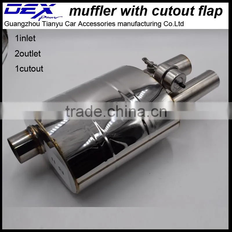 performance muffler with exhaust cutout kit in exhaust system