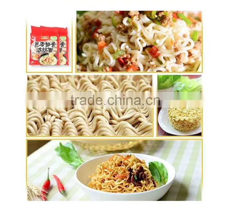 Delicious quick cooking scallion rib flavor bulk ramen noodles