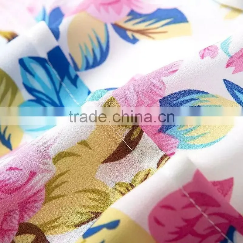 Chiffon Tassel Cardigan Cover-up Tops Women Floral Print Blouse Summer Swimwear Bikini Beach Cover Up Tops for Sexy Women