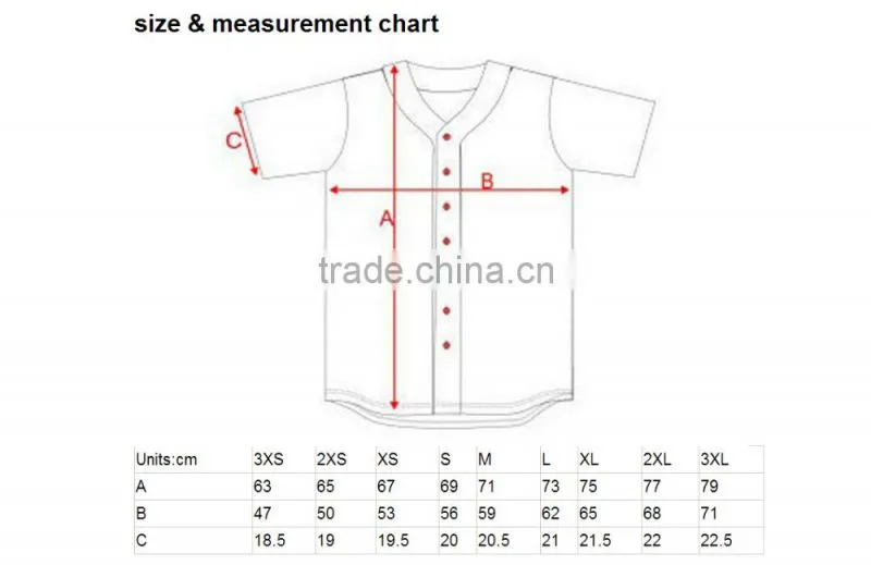 Comfortable sublimation custom baseball jersey