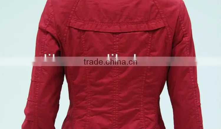 red leather womens nylon windbreaker denim jacket