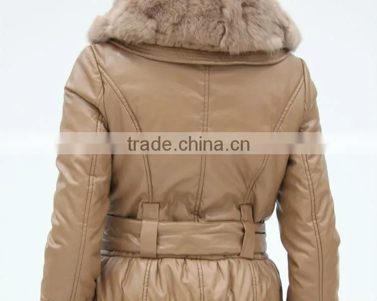 ALIKE lady PU feather jacket