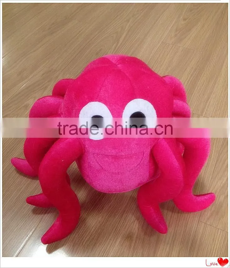 EN71 novelty hat Comb plush octopus hat cute squid hat