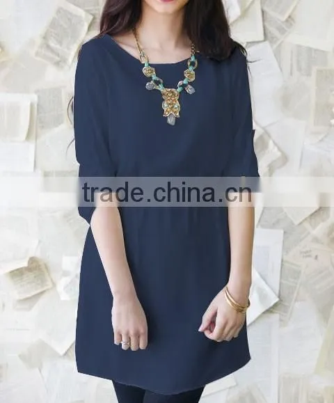 Women Clothes Fall Fashion 3/4 Sleeve Casual Party Clothes Slim Waist Ladies Dress For Wholesale 2017