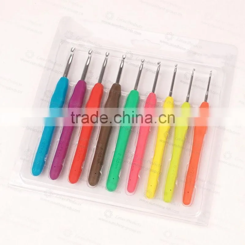 Wholesale TPR Rubber Crochet Hook Ergonomic Crochet Hook Set