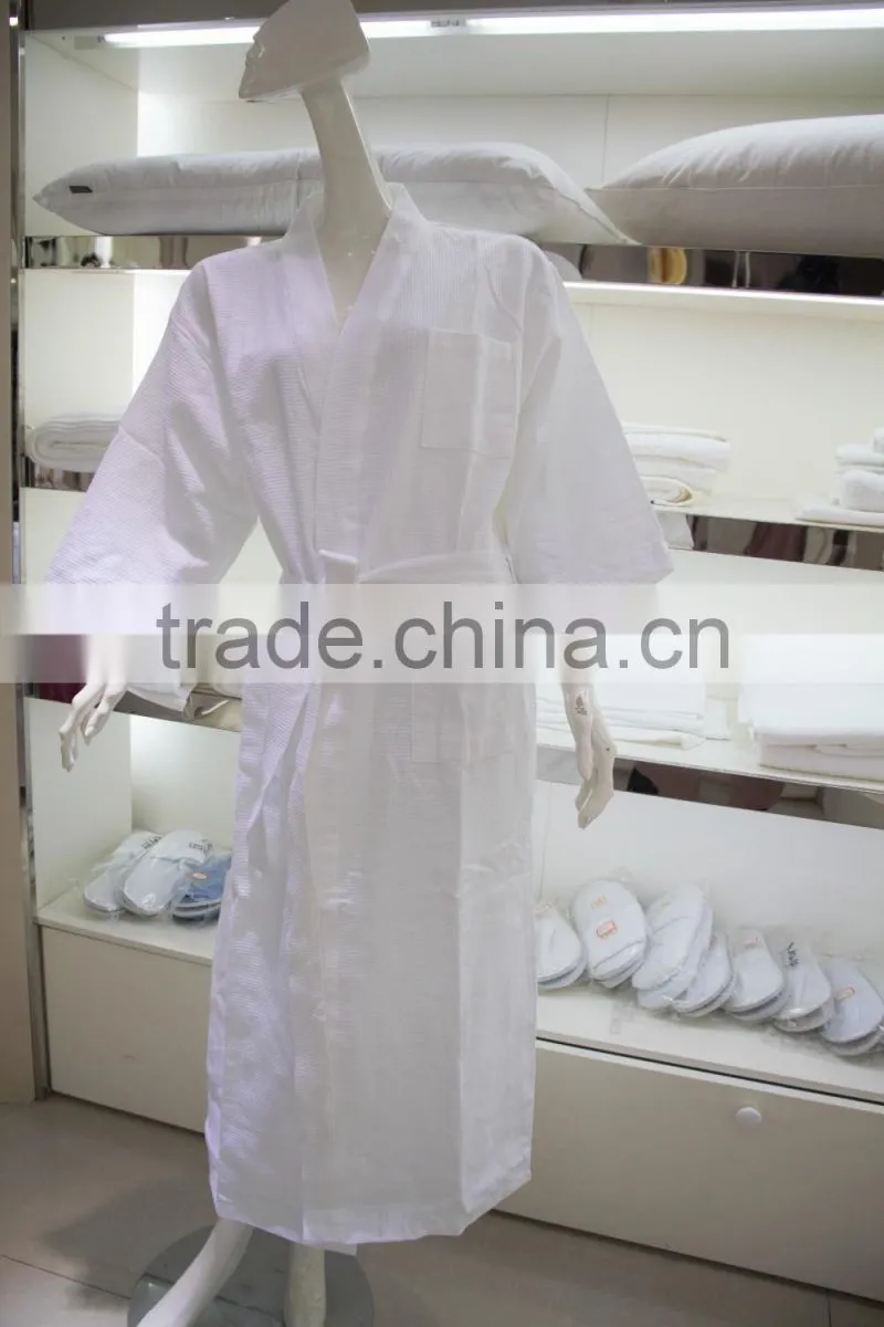 100% cotton kimono waffle bathrobe