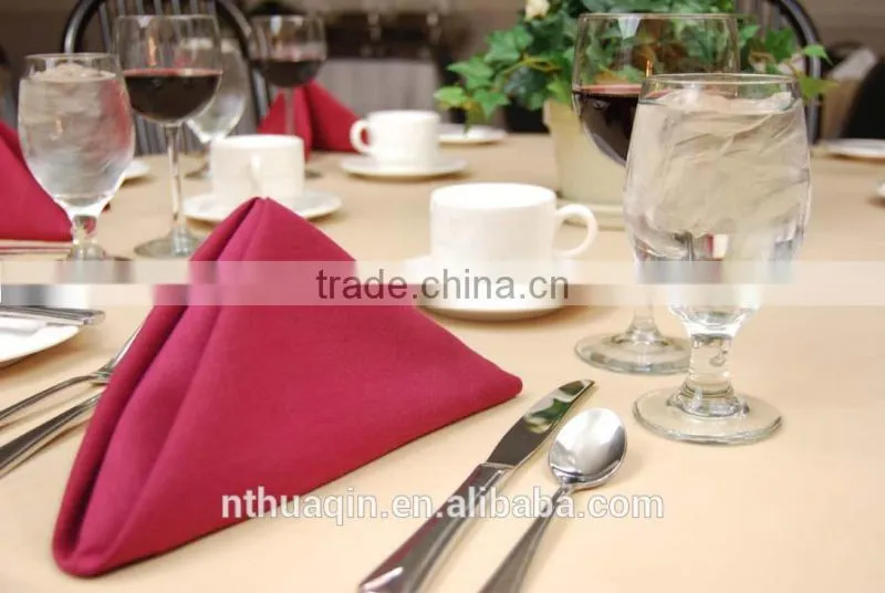 100%spun polyester table linens and spun poly napkins